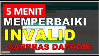 bagaimana cara memperbaiki quotwarning invalidquot kerusakan sarpras bangunan pada DAPODIK 2023a [upl. by Annaeel]