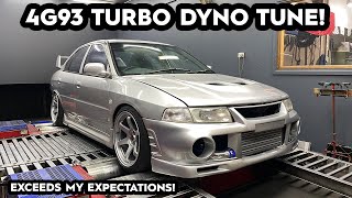 4G93 SOHC TURBO DYNO TUNE BUDGET EVO  EcuFlash [upl. by Nylssej]