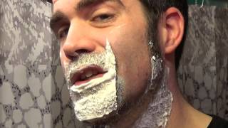 shaving thick beard with new safety razor [upl. by Tlok]