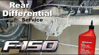 20152017 F150 Rear Differential Fluid Change [upl. by Aehtorod]