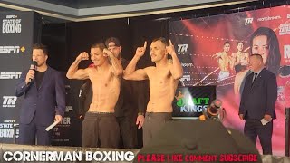 FLOYD DIAZ VS MARIO HERNANDEZ WEIGH IN amp FACE OFF AHEAD OF JR WELTERWEIGHT BOUT [upl. by Alimhaj]