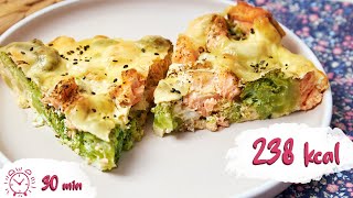 Quiche mit Lachs und Brokkoli OHNE MEHL Das einfachste SchrittfürSchrittRezept auflauf kuchen [upl. by Lavine]