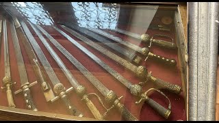 Hirschfänger hunting swords amp hangers and hunting rifles from Schloss Braunfels Germany [upl. by Gothart]