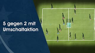 5 gegen 2 mit Umschaltaktion – Fußballtraining am Deutschen Fußball Internat [upl. by Domenech]