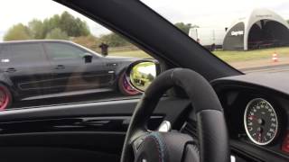 BMW M5 E60 Stroker 58L 630ps  621hp VS BMW M5 E61 550ps  542hp  Black Beast Acceleration 300kmh [upl. by Einhpets]