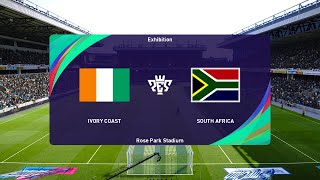 Ivory Coast vs South Africa 17102023 International Friendlies PES 2021 [upl. by Finstad]