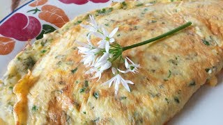 Wild Herb Omelette With Cheese [upl. by Kobi]