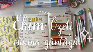 EKİM AYI ÖZETİ  2022  Okuma Günlüğümü Dolduruyorum [upl. by Urdna]