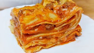 🇮🇹 Prawdziwa LASAGNA WŁOSKA z mięsem sosem pomidorowym i beszamelem Najlepszy przepis [upl. by Euqinomad]