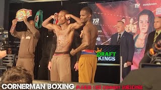 BRUCE CARRINGTON VS SULAIMAN SEGAWA WEIGH IN amp FACE OFF AHEAD OF FEATHERWEIGHT ESPN BOUT [upl. by Assed58]