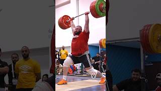 Lasha Talakhadze 🇬🇪 252kg  555lbs CampJ lasha weightlifting slowmotion cleanandjerk [upl. by Anneg]