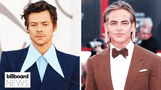 Harry Styles Addresses Rumors That He Spit On Chris Pine  Billboard News [upl. by Itirahc506]