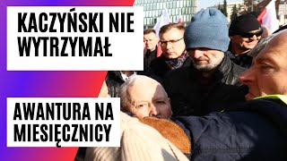 Awantura na miesięcznicy smoleńskiej Kaczyńskiemu PUŚCIŁY NERWY kiedy to zobaczył MAMY NAGRANIE [upl. by Ahsinav]