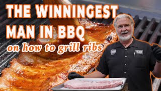 The WINNINGEST MAN IN BBQ Shows Us How to Grill Ribs  Myron Mixon  The Daily Meal [upl. by Eanel]