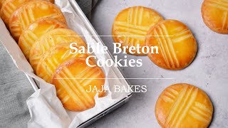 Sable Breton  French Butter Cookies  Butter Cookies ala Perancis  Jaja Bakes [upl. by Roinuj17]