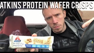 Better Than Powercrunch ATKINS Protein Wafer Crisps Peanut Butter REVIEW [upl. by Dowd]