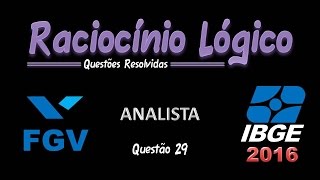 IBGE2016  Analista  Questão 29 [upl. by Willyt702]