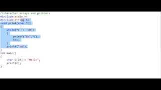 Character arrays and pointers  part 2 [upl. by Nomled]