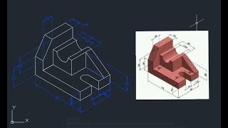 Autocad isometric drawing13 [upl. by Bilek]