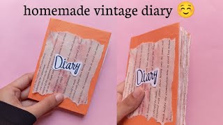 how to make vintage diary for journaling 😱 make vintage diary using paper sheets [upl. by Eiralih742]