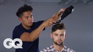 How to Use a BlowDryer  Best Hair Tips for Men  GQ [upl. by Goldfarb]