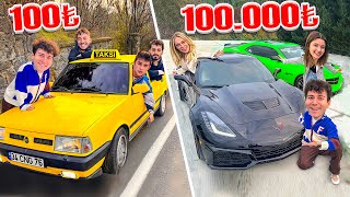 100 TL VS 100000 TL YOLCULUK RoadTrip [upl. by Robb]