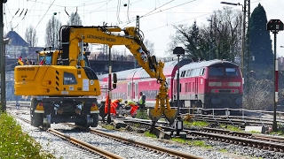 Gleisbauarbeiten im Inselbahnhof Lindau und viel Dieselpower [upl. by Enovahs]