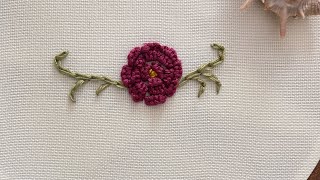 Chrysanthemum embroidery with simple stitch [upl. by Dominus]