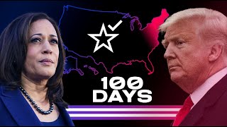 2024 Election Map Harris v Trump  100 DAYS UNTIL ELECTION DAY [upl. by Ninos]