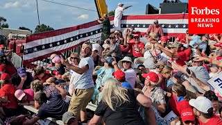 GRAPHIC WARNING New Footage From Inside Trump Rally Shows Audience Response To Shooting [upl. by Erhard221]