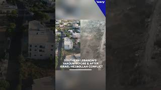 Southern Lebanons Yaroun before and after the IsraelHezbollah conflict [upl. by Ahsiadal]