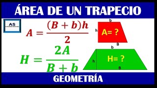 ÁREA DE UN TRAPECIO RECTO  ALTURA DE UN TRAPECIO ISÓSCELES  FRACCIONES [upl. by Boatwright256]