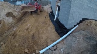 Installing The Outside Footing Drain [upl. by Alemak176]