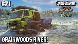 SNOWRUNNER SEASON 3  GRAINWOODS RIVER  PS5  71  WISCONSIN GAMEPLAY [upl. by Joshi]