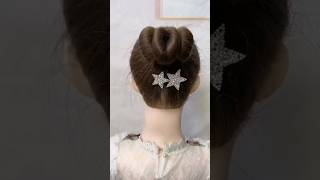 New viral cute bun hairstyle 😵‍💫😳must try 💁‍♀️🦋youtubeshorts cute bun trendingshorts viral [upl. by Screens]