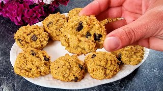 Tasty Diet Cookies With Oats And Apples In 5 Minutes No Sugar No Flour No Butter [upl. by Seuqram]