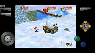 Super Mario 64 quotCourse 4 El monte nevado  Estrella 5 El hombre de nieve sin cabezaquot [upl. by Akamaozu225]