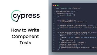 How to write component tests with Cypress [upl. by Sillert220]