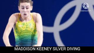 maddison keeney diving  maddison keeney silver in diving olympic 2024 [upl. by Botti]