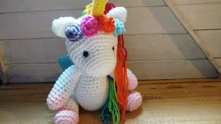 Unicorn crochet amigurumi  Step by Step [upl. by Fisk]