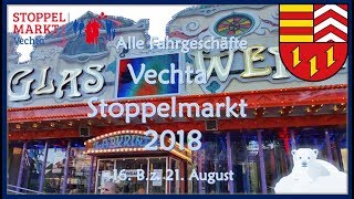 🎢 Alle Fahrgeschäfte  Stoppelmarkt Vechta 2018 [upl. by Dorrahs]