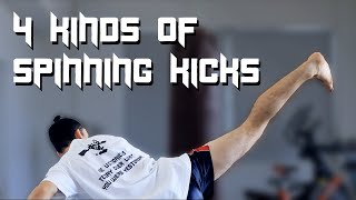 Kyokushin Karate Training  4 Kinds of Spinning Kicks Explained [upl. by Narat]