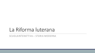 La Riforma luterana [upl. by Leduar]