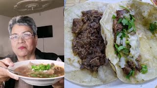 Cabeza de res en caldo y en tacos 🐮🥣🌮🎅Cocina Tutuli [upl. by Aniwde]