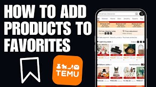 How to ADD PRODUCTS to FAVORITES in Temu 2024 Full Guide [upl. by Umont]