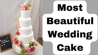 How To Make Most Beautiful Cake With Edible Flowers [upl. by Enelav]