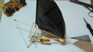 Собираем простой радиоуправляемый орнитоптерHow to make a simple RC Ornithopter [upl. by Ammej]