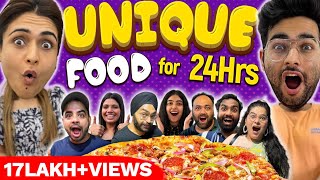 Eating Only UNIQUE FOOD With Indias Top Food Vloggers 😋👌 [upl. by Nogas]