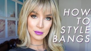 HOW TO BLOW OUT amp STYLE BANGS  THE EASY WAY  LeighAnnSays [upl. by Zrike]