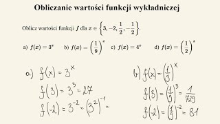 Funkcja wykładnicza  obliczanie wartości [upl. by Uda306]